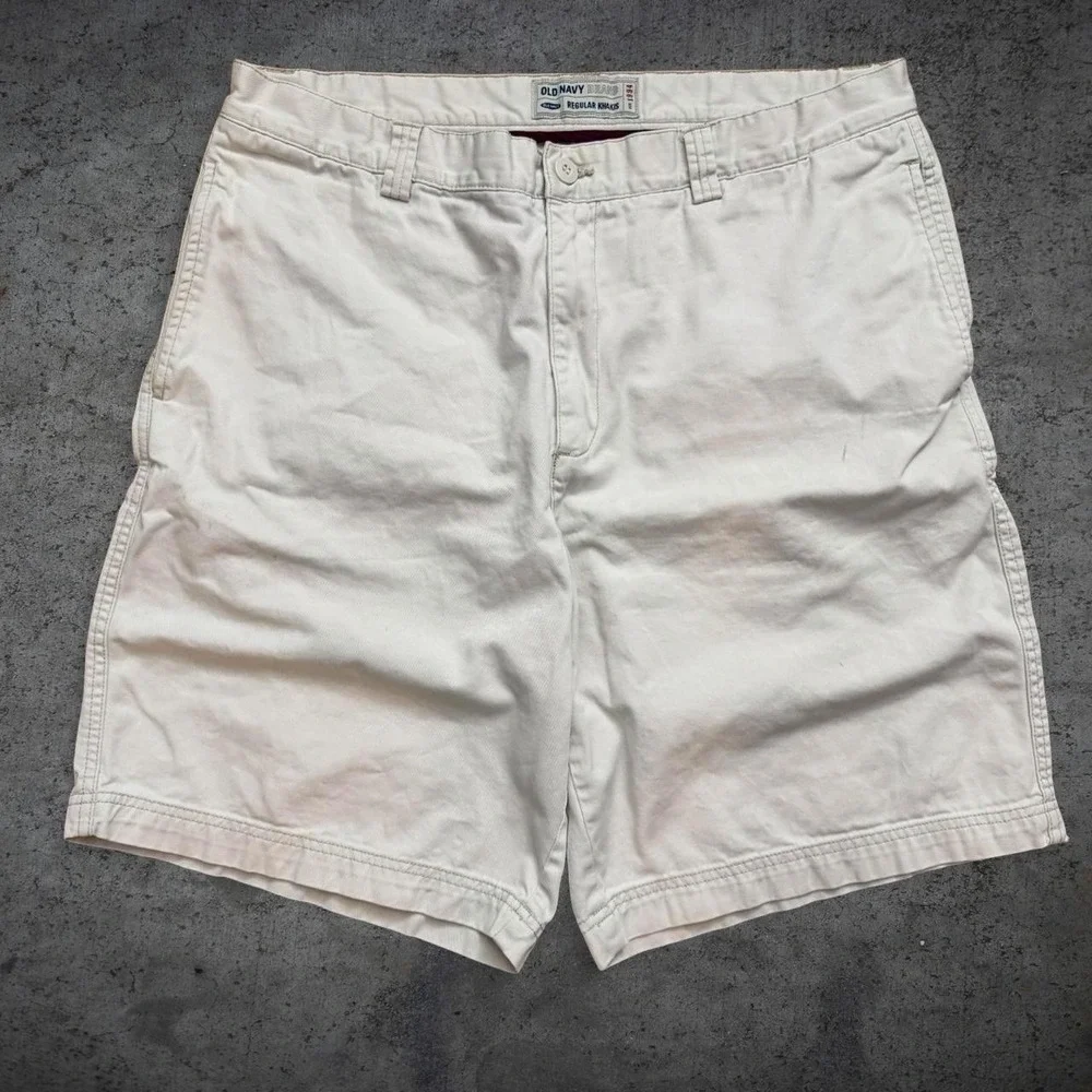Vintage 00's Old Navy Khaki Shorts Size 38 Skate Surf Minimalist Preppy Golf
